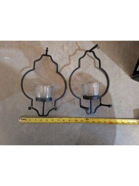 Wall decor candle holder set
